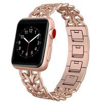 Stainless Steel Strap for Apple Watch UItra 49mm 8 7 6 5 4 45mm 41mm 40mm 44mm Band Metal Links Bracelet for iwatch series 42mm 38mm for 38mm 40mm 41mm rožinio aukso spalvos