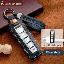 Crazy Horse Leather Car Key Case Cover Shell Fob For Great Wall GWM WEY Coffee01 Coffee02 WEY-X WEY-S WEY-GT VV7 GT Accessories black