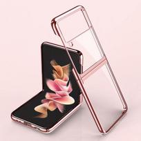 Dengiamas rėmo dėklas, skirtas Samsung Galaxy Z Flip4 Flip4 Flip4 skaidrus nugarėlė kietas dangtelis skaidrus plastikas pilna apsauga Sm -Zflip4 For Samsung  01 black