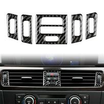 Carbon Fiber Style Center Dash oro ventiliacijos apdaila, skirta BMW 3 serijos E90 E92 E93 05-12