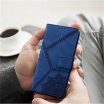 Prabangus įspaustas odinis atverčiamas telefono dėklas, skirtas Samsung Galaxy A20e A40 A50 A21s A51 A71 A02s A12 A22 A32 A52s piniginės laikiklio dangtelis For A20 A30 mėlyna