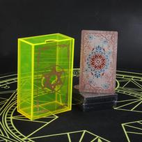 Hexagram citrinos geltonos akrilo dėžutės auksinės folijos taro rinkinys kortų stalo žaidimas Kortų žaidimas partijos kelių žaidėjų žaidimas gray