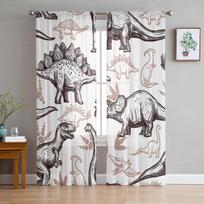 Drakono Viduramžių Baltos Tiulio Užuolaidos Svetainės Dekoro Moderniai Šifono Plonos Voile Virtuvės Miegamojo Langų Užuolaida 1 PCS W100XH250cm white