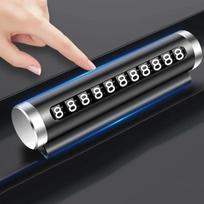 Car Temporary Parking Card Universal Rotate Phone Number Plate Aluminum Stickers Auto Accessories juoda