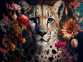 „Pasidaryk pats“ deimantų tapyba Nauji laukiniai gyvūnai, tigro leopardo gėlė, viso kvadrato apvalus grąžtas Kalnų krištolas, siuvinėjimas, mozaikos kryžminio dygsnio rinkiniai FG1796 Square drill 30x40cm balta