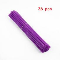 36/72pcs 24cm Motorcycle Wheel Spoked Protector Wraps Rims Skin Trim Covers Pipe For Motocross Bicycle Bike 36 pcs Purple