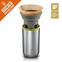 WACACO Cuppamoka kavos puodas, nešiojamasis lašinamas kavos virimo aparatas su 10 kūgių popieriaus filtru, nerūdijančio plieno užpylimas ant kavos gray