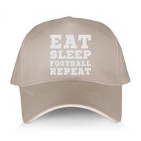 Vyriška vasarinė juoda medvilninė reguliuojama kepurė laisvalaikio stiliaus Eat Sleep FootballER Repeat Truck beisbolo kepuraitė Unisex lauko berniukų kepuraitės Adjustable yellow