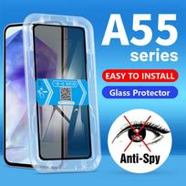 Samsung Galaxy A14 A24 A34 A54 A15 A25 A35 A55 A16 A26 A36 A56 Lengvai montuojamas rinkinys Visiškai dengiantis privatumą grūdintas stiklas ekrano apsauga A14/A14 5G