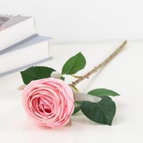 2 vnt. dirbtinių rožių žiedų, po vieną, flanelės pojūčio, drėkinančių, netikrų rožių, namų dekoracijai, dirbtinių rožių puokštė vestuvėms rožinė
