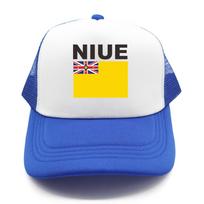 Niue Trucker Cap Summer Unisex Cool Country Flag Hat Baseball Caps Unisex Outdoor Mesh Net Caps white
