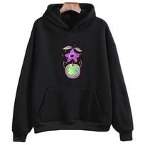 Stardew Valley Junimo Pattern Hoody Moteriški madingi megztiniai ilgomis rankovėmis Mieli animaciniai grafiniai gobtuvai Patogūs laisvalaikio palaidinės L black