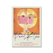 Paul Klee Classic Abstract Mask Modern Decoration Watercolor Exhibition Poster Canvas Print Wall Art Picture 21cm×30cm NoFrame beige