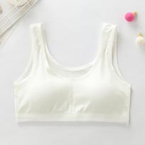 Girls Underwear Junior High School Students Children's Sports Bra Girls Vest One Size white