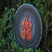 Vikingo skydas, Mjolniro kaukolė, sienų dekoras, medžio sienų menas, rankų darbo namų dekoras, tėvo dienos dovana jam, rankų darbo dovana jam, sienų apmušalai