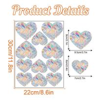 Spalvingas lango lipdukas Saulės gaudytojas vaivorykštės prizmė drugelis statinis stiklo lipdukas PVC, apsaugantis nuo susidūrimo stiklo namų dekoras 30*22cm gray