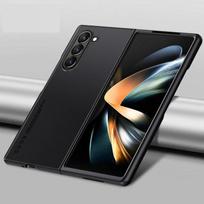 Madingas odinis dėklas, skirtas Samsung Galaxy Z Fold 5 4 3 2 silikoninis buferis, atsparus smūgiams telefono dėklų dangtelis For Galaxy Z Fold 5 juoda
