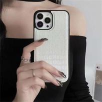 Prabangus krokodilo rašto telefono dėklas iPhone 15 14 13 12 11 Pro Max minkštas TPU dangtelis iPhone 15 Pro Max ruda