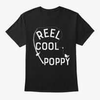 Reel Cool Poppy Fishing Grandpa Fathers Standard Unisex T-shirt XXXXL gray