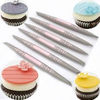 Fondant Cake Cukrus Minkšti Antgaliai Formavimo įrankiai Tortai Kekselių dekoravimas Gėlių modeliavimas Amatininkų molis Įrankiai 6vnt/komplektas