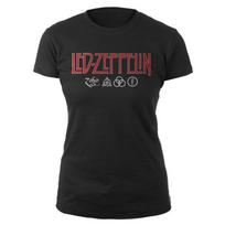 Moterų Led Zeppelin Logotipo Jimmy Page Roko Unisex Marškinėliai S