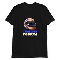 Time Podium Racing Helmet Fan Formula Car Race Black Man Unisex T-Shirt XXXXL beige
