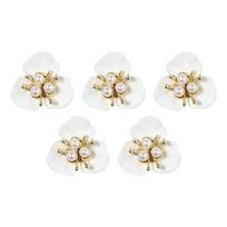 Durable 3D Flowers Stud Vibrant Color Alloy Long-Lasting balta