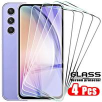 4 vnt. grūdinto stiklo Samsung Galaxy A54 A34 A24 A14 A04 E A04S A13 4G A23 A33 A53 A73 5G ekrano apsaugos plėvelė iPhone 15 plus gryna