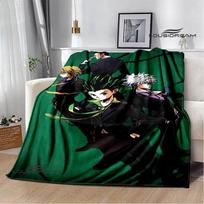 HUNTER×HUNTER Animacinių filmukų margintas pledas Pikinio iškylos pledas Šiltas pledas Flanelinis minkštas jaukus pledas Namų kelioninis pledas Gimtadienio dovana 75cm x 90cm gray