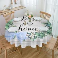Akvarelinė eukalipto lapų medžio grūdų apvali staltiesė, vandeniui atspari stalo danga, skirta vestuvių vakarėliui dekoruoti Valgomojo stalo danga 4pcs 33x48 Table mat