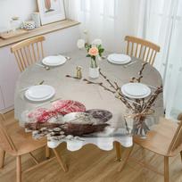 Velykų kiaušiniai Gluosnių šakelės Butelis Apvalaus stalo užtiesalai Festivalio pietums Neperšlampama staltiesė Stalo danga Vestuvių dekoravimui 4pcs 33x48 Table mat
