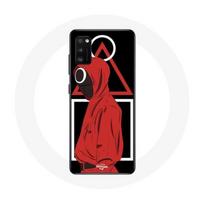 Coque pour samsung galaxy S20 plus Squid Game logo symboles triangle carre cercle Fond Noir