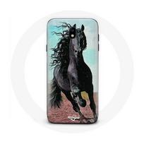 Coque pour Samsung Galaxy J7 2017 Cheval Noir De La Race Frisonne juoda