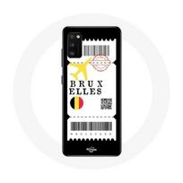 Coque pour Samsung Galaxy S20 plus Billet d'avion Bruxelles Belgique