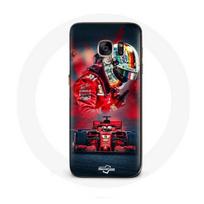 Coque pour Samsung Galaxy S6 edge Formule 1 Sebastian Vettel Pilote F1 Rouge