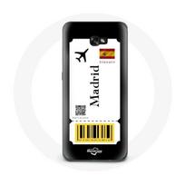 Coque pour Samsung Galaxy A8 2016 Billet d'avion Madrid Espagne
