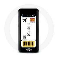Coque pour Samsung Galaxy S10 Edge Billet d'avion Madrid Espagne
