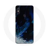 Coque pour Xiaomi Redmi Note 5 AI Dual Camera Nuages de fumée multicolore de bleu gris et noir sur f