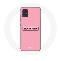Coque pour Samsung Galaxy A51 5G Blackpink Groupe de K-pop Logo Fond Rose