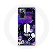 Dėklas Xiaomi Redmi Note 10 Pro Bangtan Sonyeondan BTS Logotipas Army Bomb Lightstick