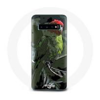 Coque pour Samsung Galaxy S10 Edge Pionus Perroquet Rouge Vert