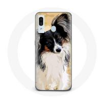 Coque pour Samsung Galaxy A20e Épagneul japonais Noir et Blanc Race de chiens