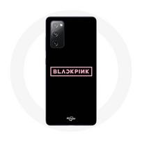 Dėklas Samsung Galaxy S20 FE Blackpink K-pop grupės logotipas Juodas fonas