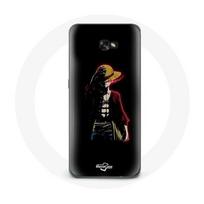 Case - Maniacase - Samsung Galaxy A5 2016 - One Piece Manga Anime Luffy - Soft - Black juoda