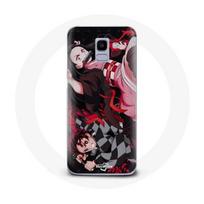 Case - Maniacase - Samsung Galaxy A8 2018 - Soft - Black - Demon Slayer Tanjiro Nezuko