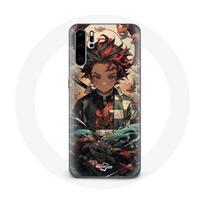 Case - Maniacase - Huawei P30 Pro - Demon Slayer Tanjiro - Soft - Black
