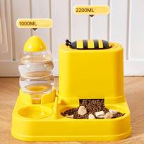 Cat Feeder And Water Dispenser, Gravity Waterer Set, Dog, Food Style B green