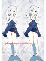 Dakimakura Anime Gawr Gura Hololive Pillow Cover Double-Sided Print Life-Size High Quality 2WAY Pillowcase Otaku Gifts 40x120cm Peach Skin