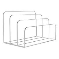 Mail Organizer Letter Holder 3 Compartments High Strength Clear Vertical File Sorter Desk Organizer Office Supplies skaidri