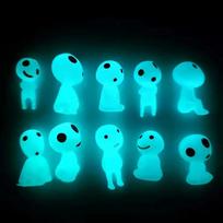 10Pcs Luminous Tree Spirits Micro Landscape Figure Ornament Outdoor Glowing Miniature Statue Potted Mini Garden Accessories 10PCS mėlyna